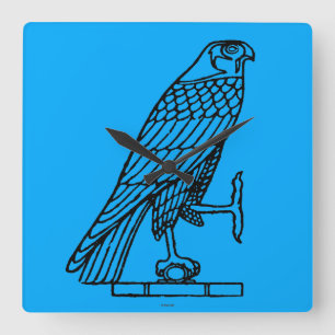 Egyptian Symbol: Falcon Square Wall Clock