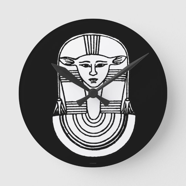Egyptian Symbol: Hathor Round Clock (Front)