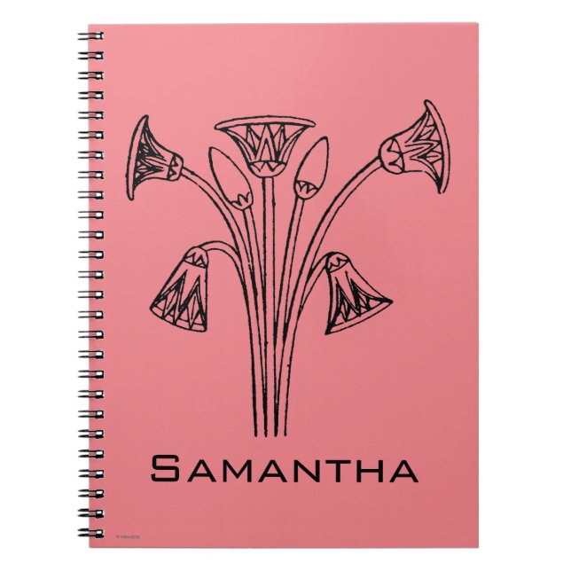 Egyptian Symbol: Lotus Notebook (Front)
