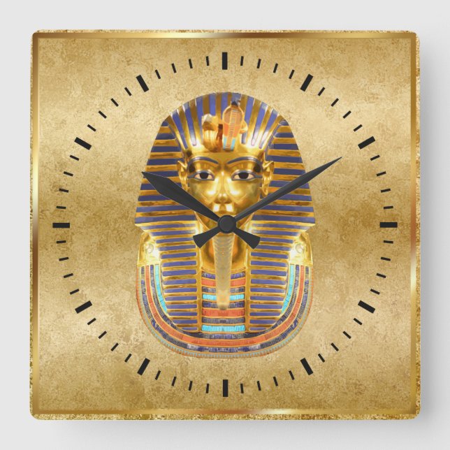 Egyptian Theme Wall Decor Square Wall Clock (Front)