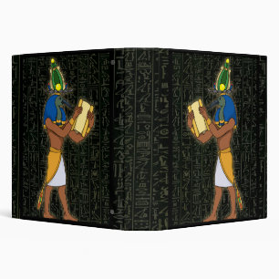 Egyptian Thoth and Hieroglyphs Binder