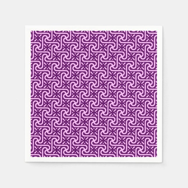Egyptian tile pattern, amethyst and orchid napkin (Front)