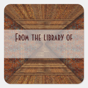 Egyptian Topaz Golden Pyramid Abstract Art Square Sticker