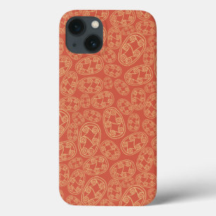 Egyptian Tribal Shields on Red iPad Case