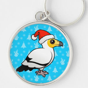 Egyptian Vulture Santa Keychain
