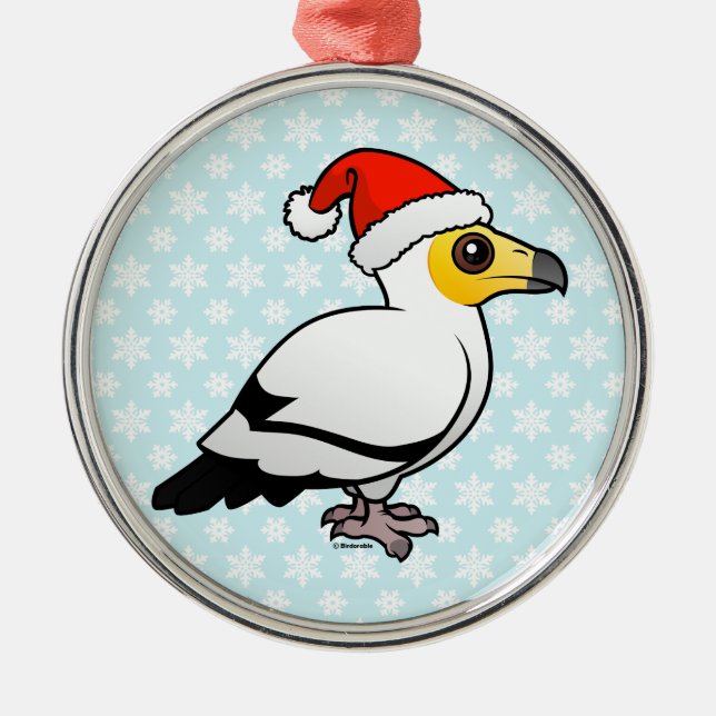 Egyptian Vulture Santa Metal Ornament (Front)