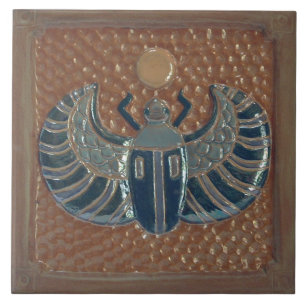 Egyptian Winged Scarab Tile