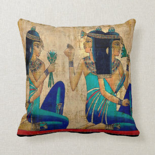 Egyptian Women Throw Pillow