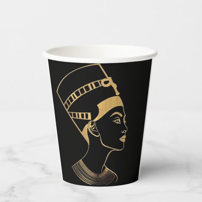  egyption pharaoh  art paper coffee cups  (Front)
