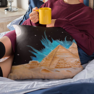 Egypt's Beautiful Pyramids Under The Stars Throw Pillow