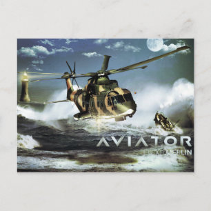 EH 101 MERLIN Helicopter Postcard