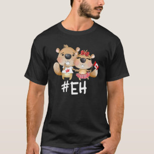 Eh Cute Beaver Happy Canada Day Maple Leaf For Kid T-Shirt