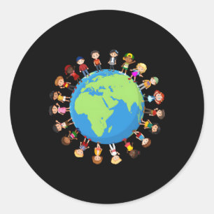 Eh Day Children Around The World Environtalist Classic Round Sticker