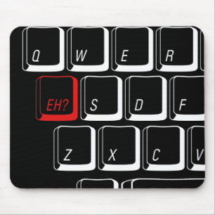 Eh Key - Black Mouse Pad