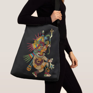 Ehecatl Mayan Art Tote or Crossbody Bag