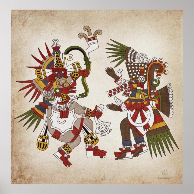 Ehecatl & Tezcatlipoca Poster (Front)