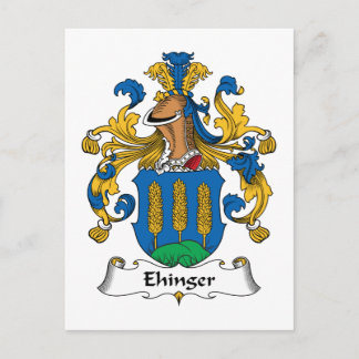 Ehinger Family Crest Postcard
