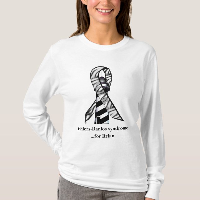 Ehlers-Danlos, EDS, Lighthouse Customizable T-Shirt (Front)
