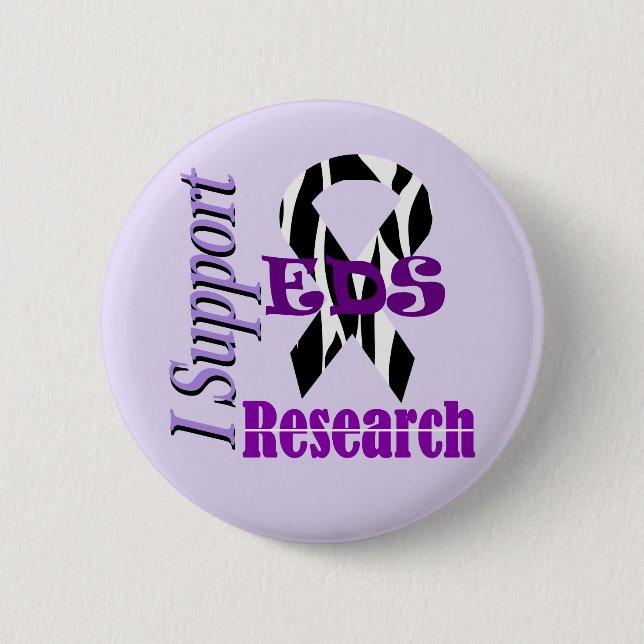 Ehlers Danlos EDS Research Supporter 2 Inch Round Button (Front)
