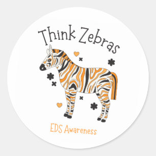 Ehlers Danlos Syndrome Awareness Zebra Stickers
