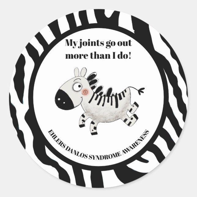 Ehlers Danlos Syndrome  Classic Round Sticker (Front)