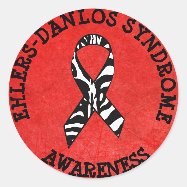 Ehlers-Danlos syndrome EDS Zebra STICKERS (Front)