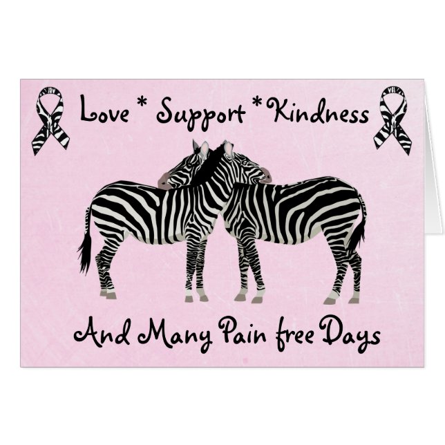 Ehlers-Danlos syndrome EDS Zebra Support Card (Front Horizontal)