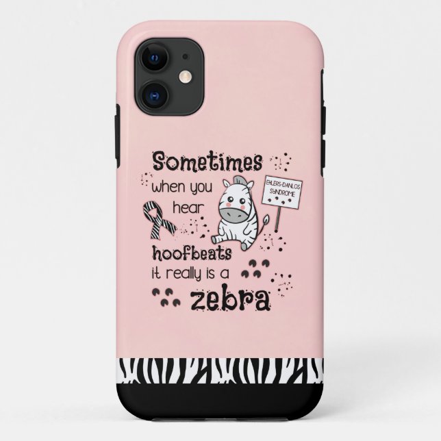 Ehlers-Danlos Syndrome Zebra Awareness Case-Mate iPhone Case (Back)