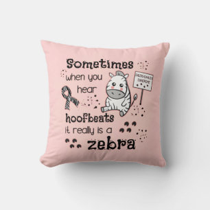 Ehlers-Danlos Syndrome Zebra Awareness Throw Pillow