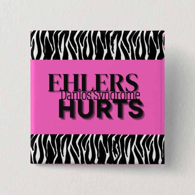 Ehlers Hurts  2 Inch Square Button (Front)