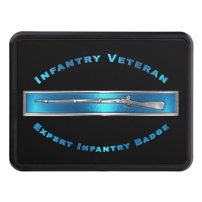 EIB - Expert Infantryman Badge  Trailer Hitch Cover (Front)