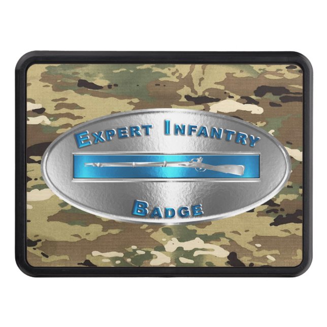 EIB - Expert Infantryman Badge  Trailer Hitch Cover (Front)