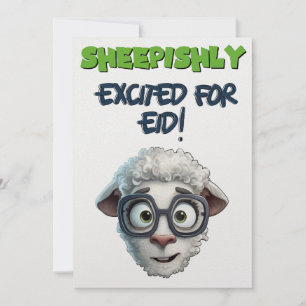 Eid Adha Funny Meme Counting Sheep! Holiday Card