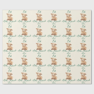 Eid  Al Adha Beige Cute Sheep Dinner  Wrapping Paper