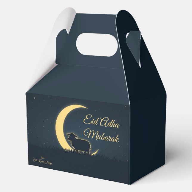 Eid  Al Adha Mubarak  Elegant Dinner  Favor Box (Back)