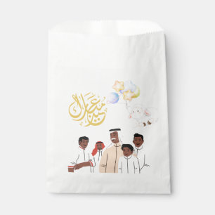 Eid Al-Adha Mubarak Family Celebration Round Stick Favour Bag