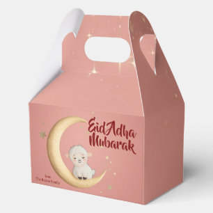 Eid  Al Adha Mubarak  Modern Pink Favor Box