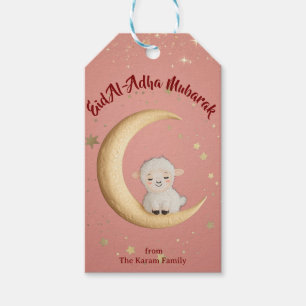 Eid Al-Adha Mubarak Pink Gift Tags