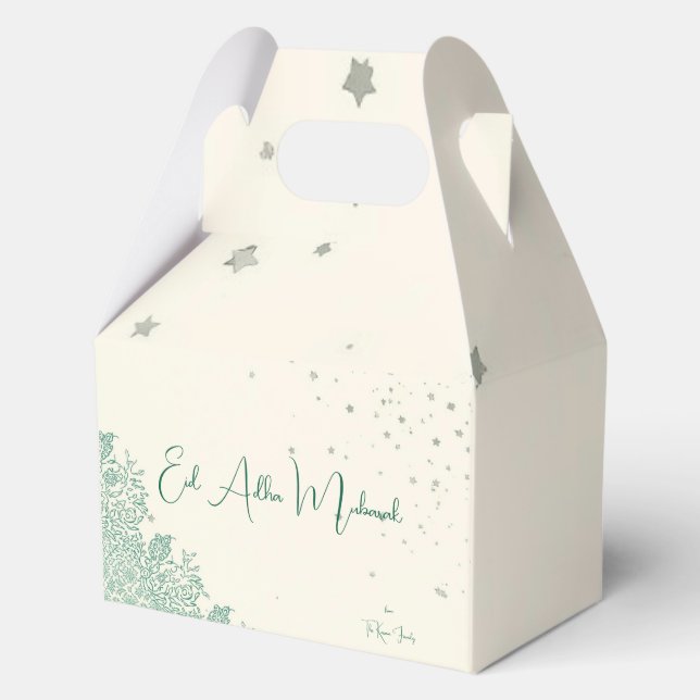 Eid  Al Adha Sage Green Dinner  Favor Box (Back)