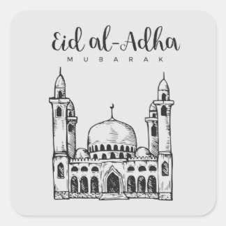 eid al adha square sticker