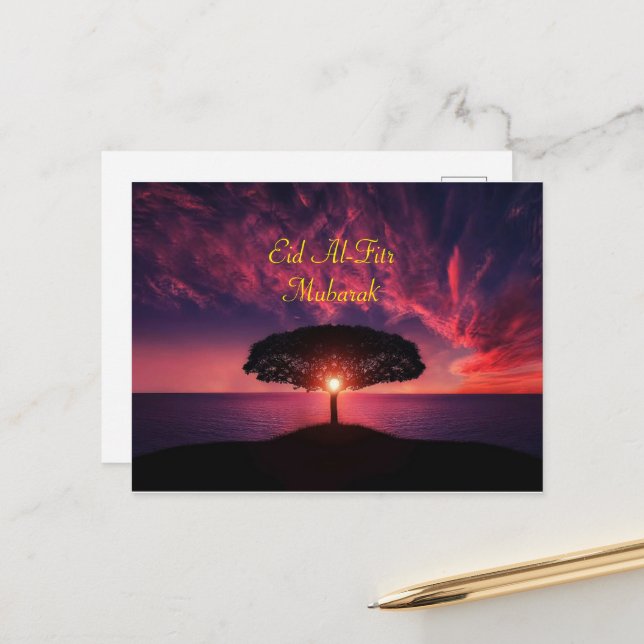 Eid Al-Fitr Greeting Cards (Front/Back In Situ)