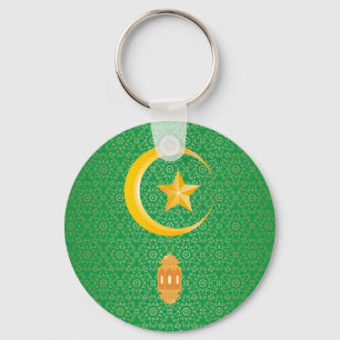 Eid al Fitr Mubarak Ramadan Kareem Moon Star Keychain