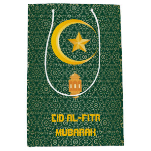 Eid al Fitr Mubarak Ramadan Kareem Moon Star Medium Gift Bag