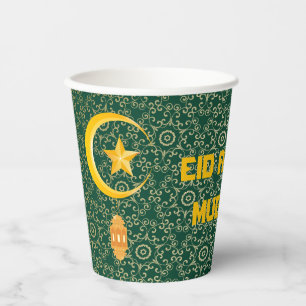 Eid al Fitr Mubarak Ramadan Kareem Moon Star Paper Cups