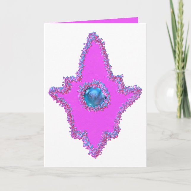 Eid beaded sparkly hamsa holiday card (Front)