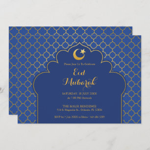 Eid Celebration Party Invitation Morrocan Pattern