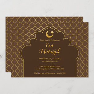 Eid Celebration Party Invitation Morrocan Pattern