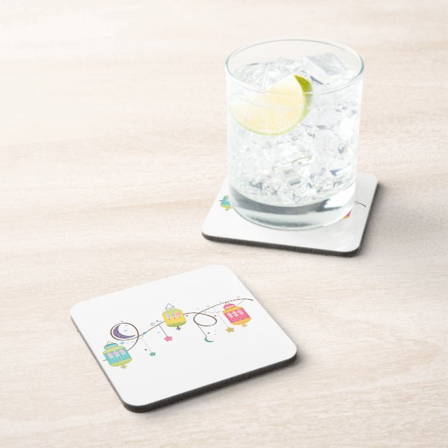 Eid Cork-Backed Coasters (Right Side)