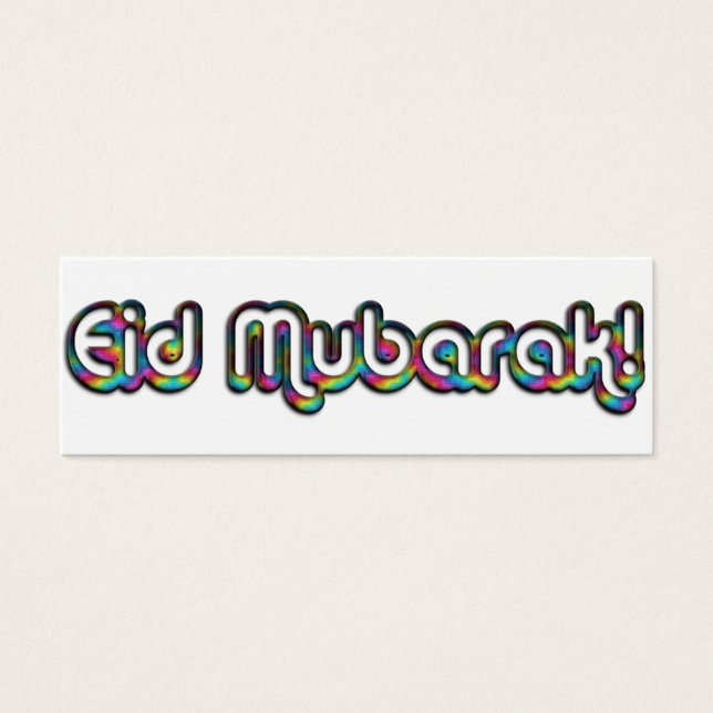 Eid Moubarak Salutation Rainbow Cards, Ajouter Vot (Devant)