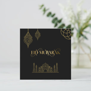 Eid Mubarak 2024 - Golden Calligraphy Holiday Card
